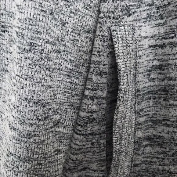 Athleta Sweater Womens Size S Heather Gray Heavy Knit Pockets Open Front Hoodie - Picture 3 of 10